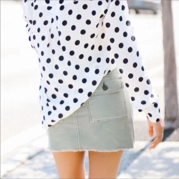 FRAME Le Mini Jeans Skirt Cargo Mix Canteburry - Picture 9 of 9